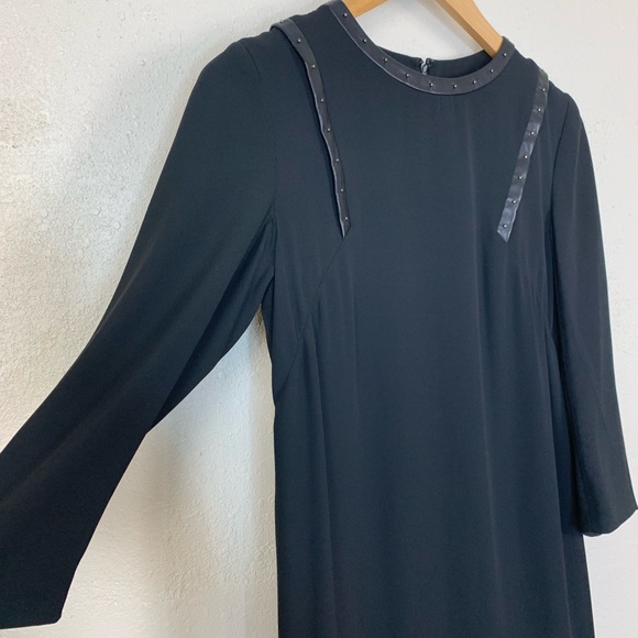 The Kooples Sport Black Shift Dress Leather - Picture 3 of 9